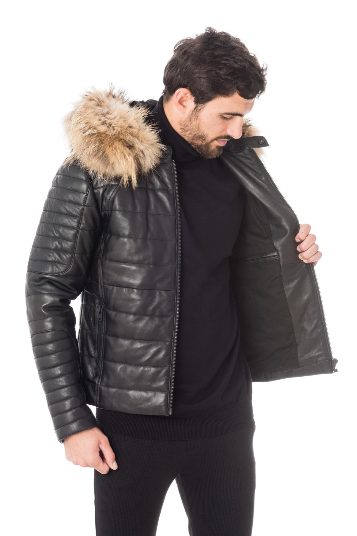  Sheepskin down jacket with fur - Image n°4