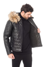  Sheepskin down jacket with fur - Image n°4