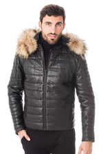  Sheepskin down jacket with fur - Image n°1