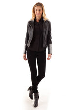 Two-tone model for women by Serge Pariente in lambskin - Image n°6