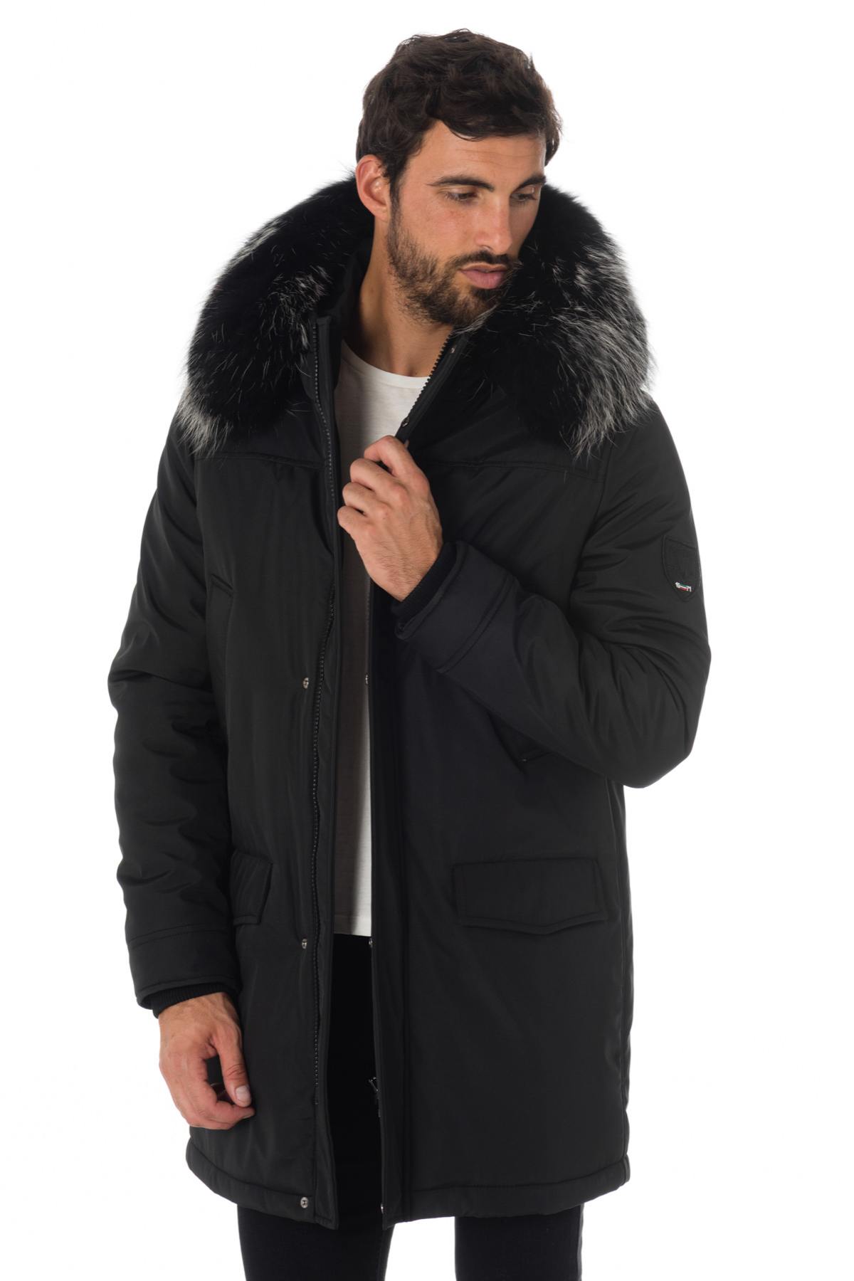 Men's parka with silver fur - Image n°3