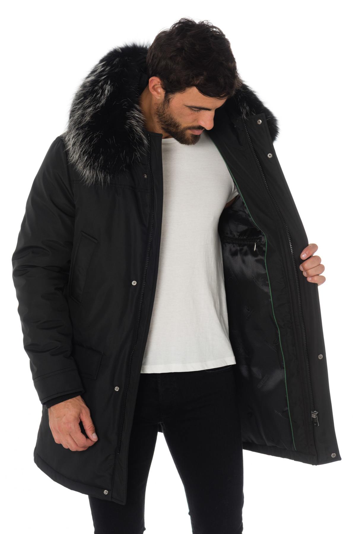 Men's parka with silver fur - Image n°4