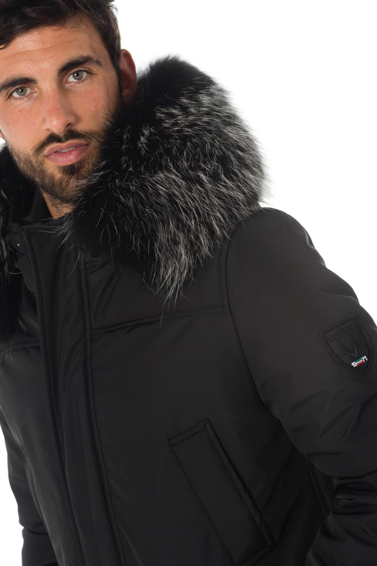 Men's parka with silver fur - Image n°6