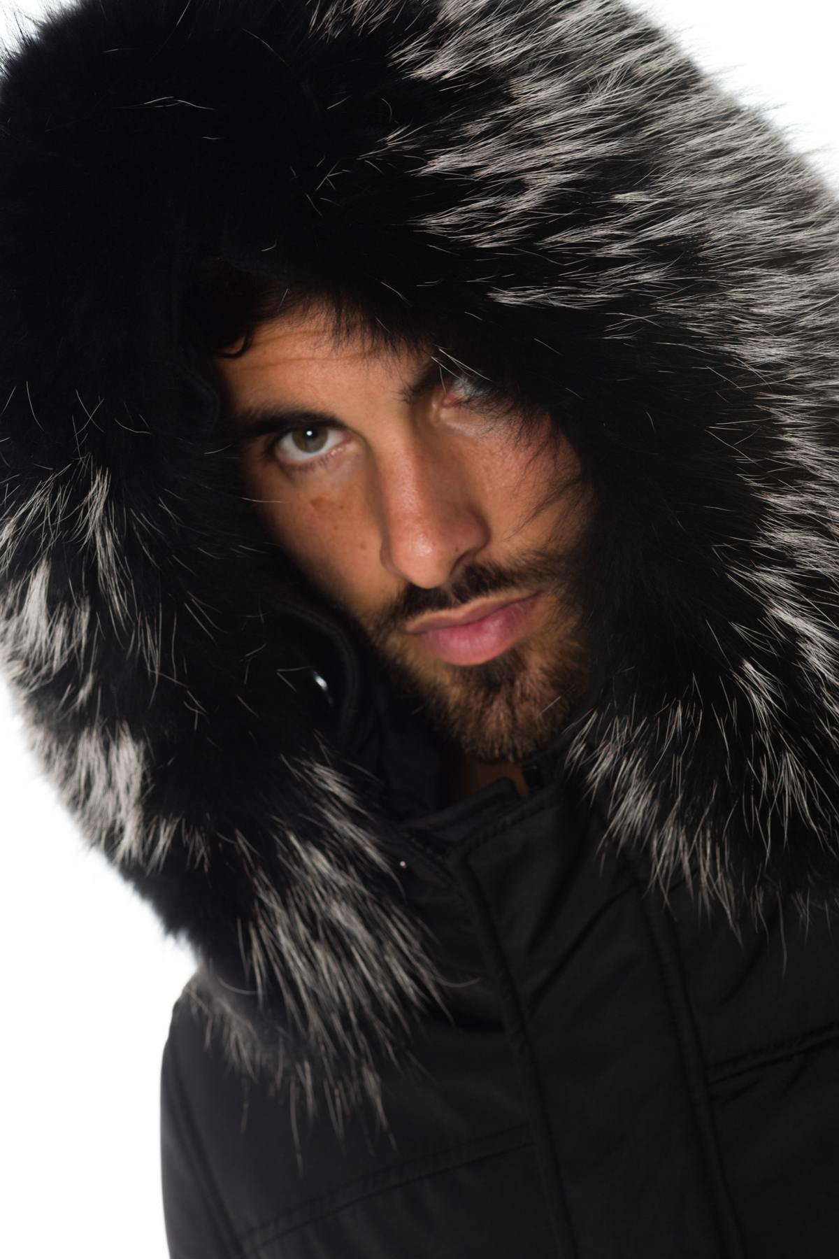 Men's parka with silver fur - Image n°7