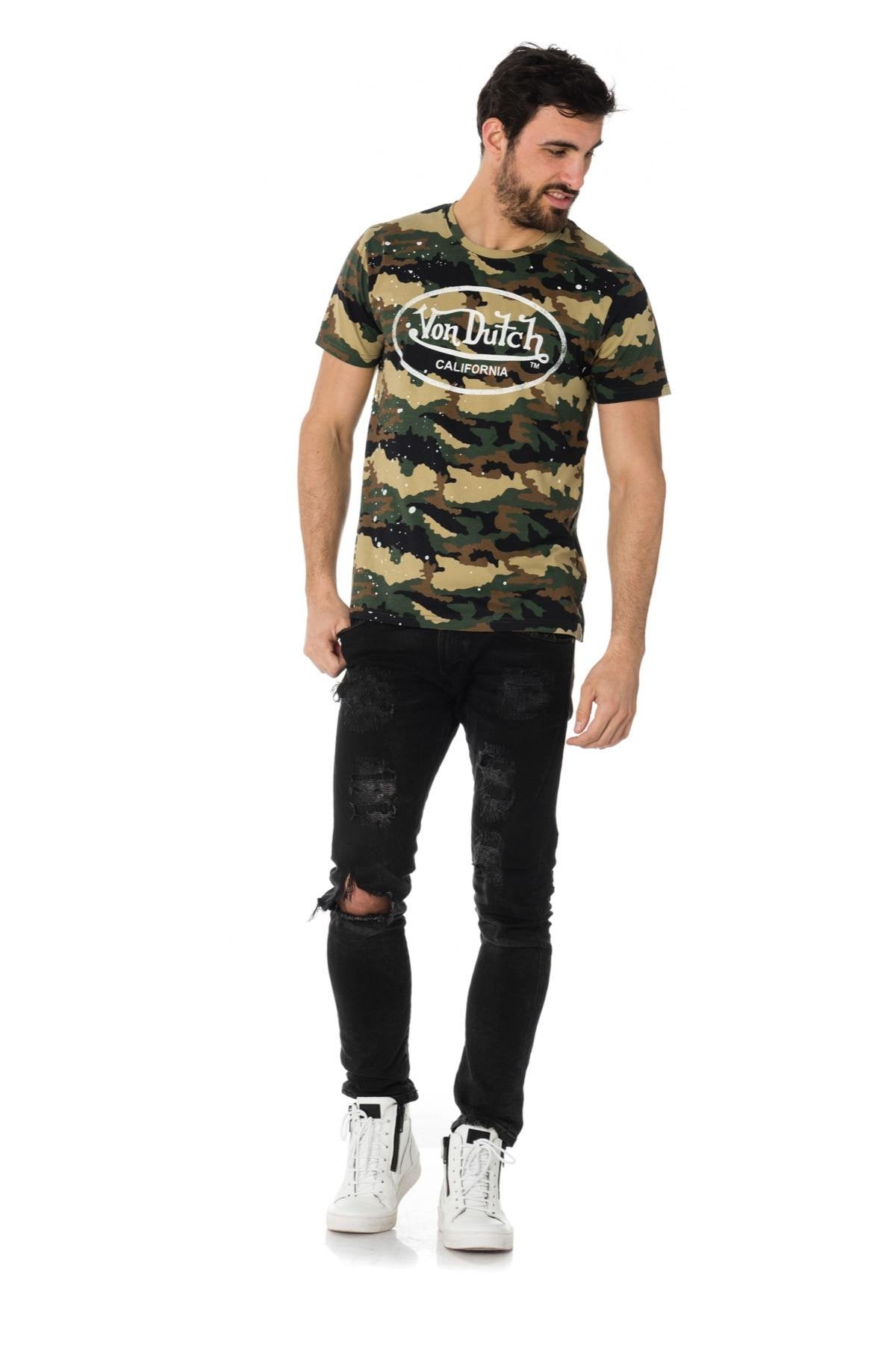 Von Dutch men's camouflage T-shirt - Image n°2
