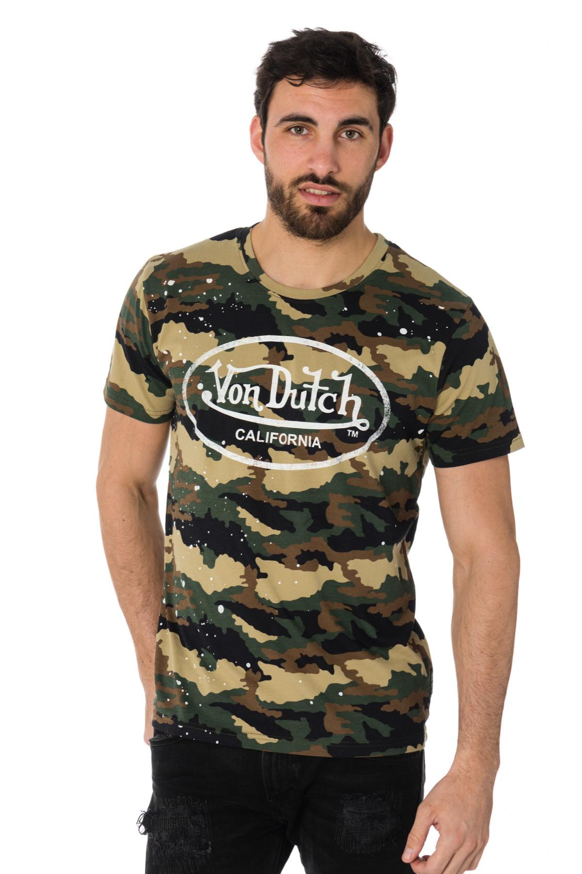 Von Dutch men's camouflage T-shirt - Image n°1