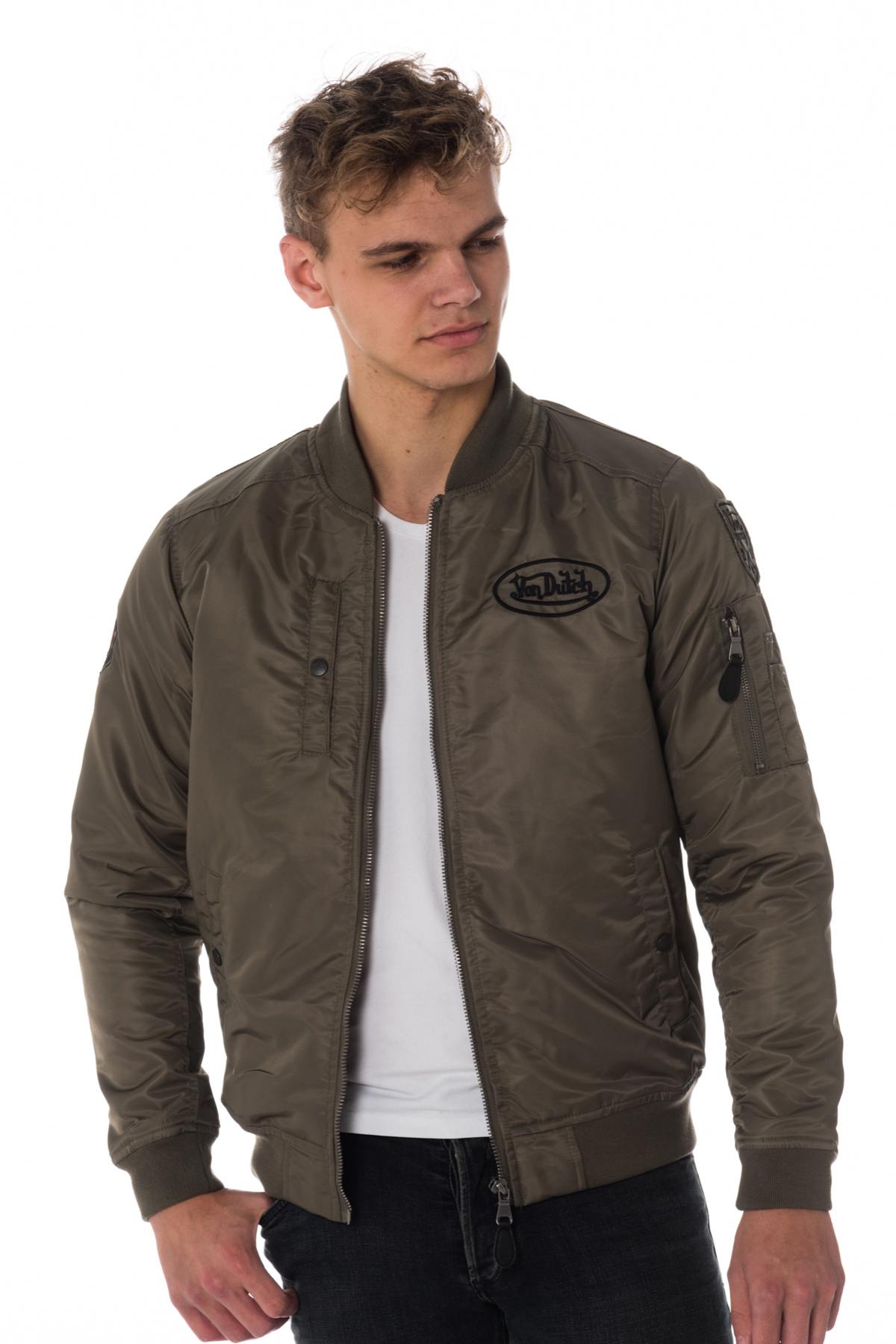 Von Dutch men's khaki bomber jacket - Image n°2