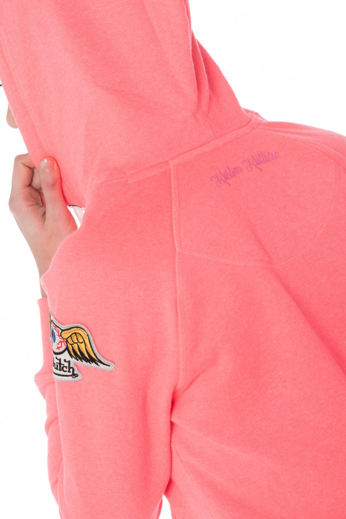 Women's pink hooded sweater - Image n°5