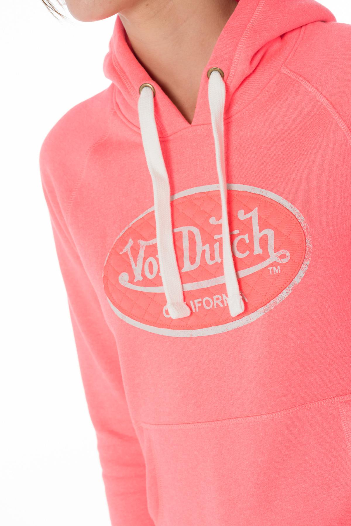 Women's pink hooded sweater - Image n°4