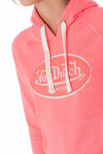 Women's pink hooded sweater - Image n°4