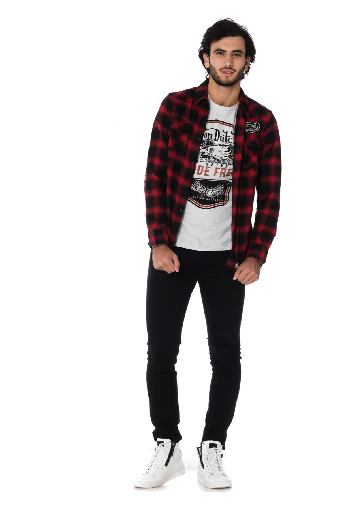 Von Dutch men's red check shirt - Image n°2