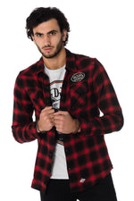 Von Dutch men's red check shirt - Image n°3