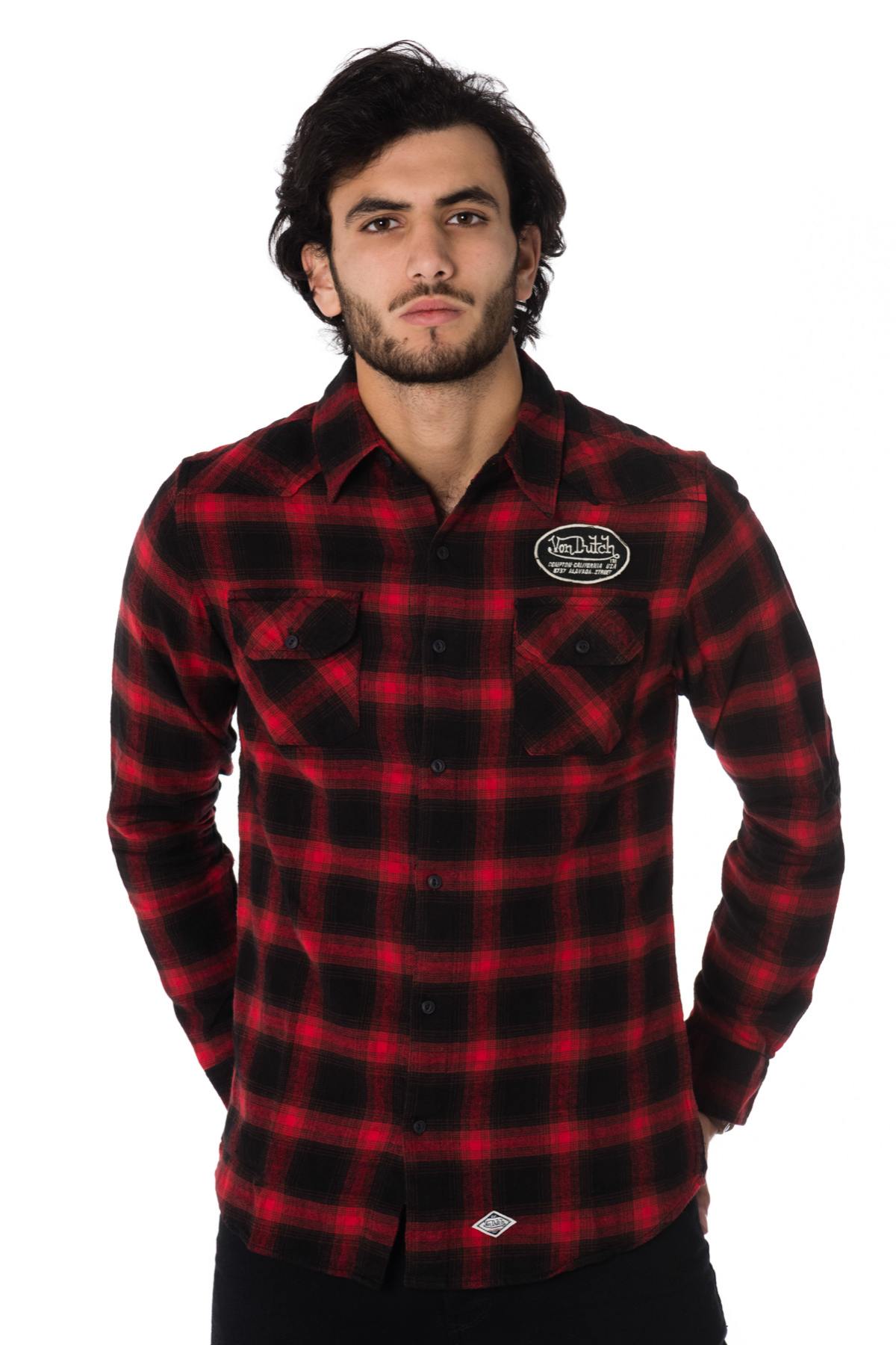 Von Dutch men's red check shirt - Image n°1