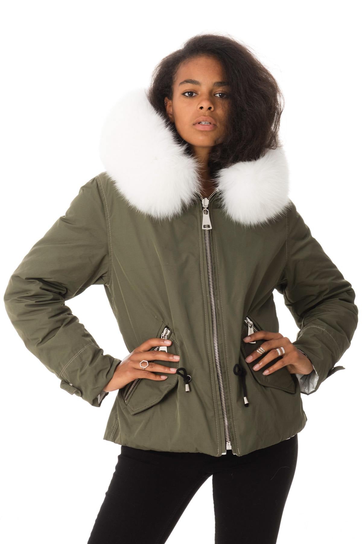 Reversible khaki/white jacket Flo&Clo - Image n°6