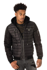 Men's studded nylon jacket - Image n°1