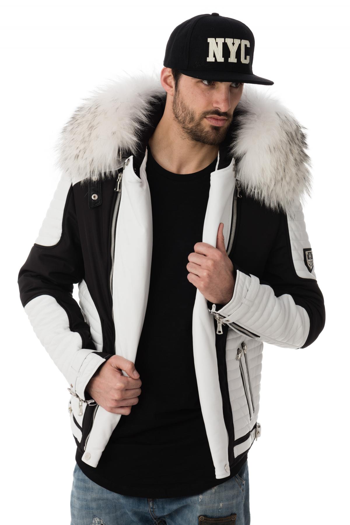 Horspist men's bi-material down jacket - Image n°1