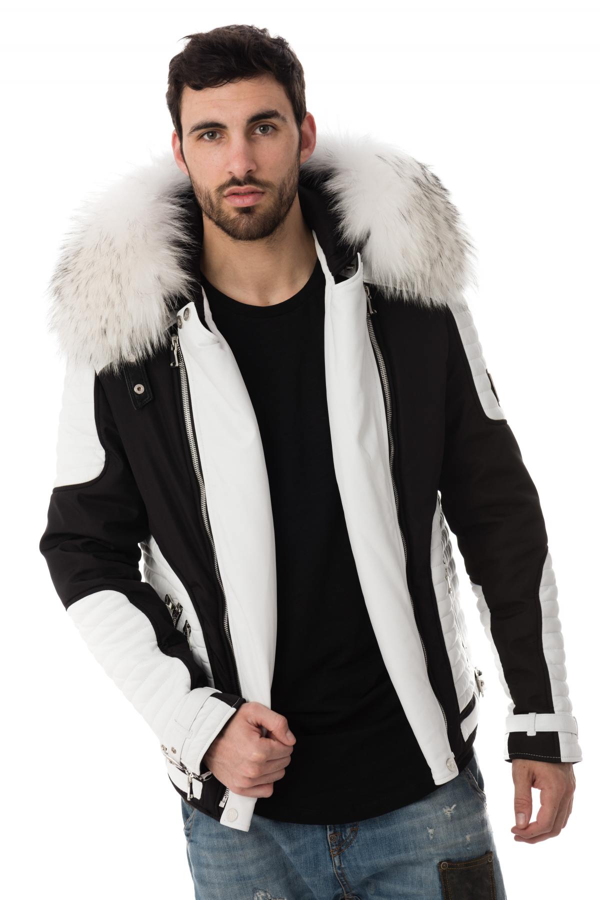 Horspist men's bi-material down jacket - Image n°4