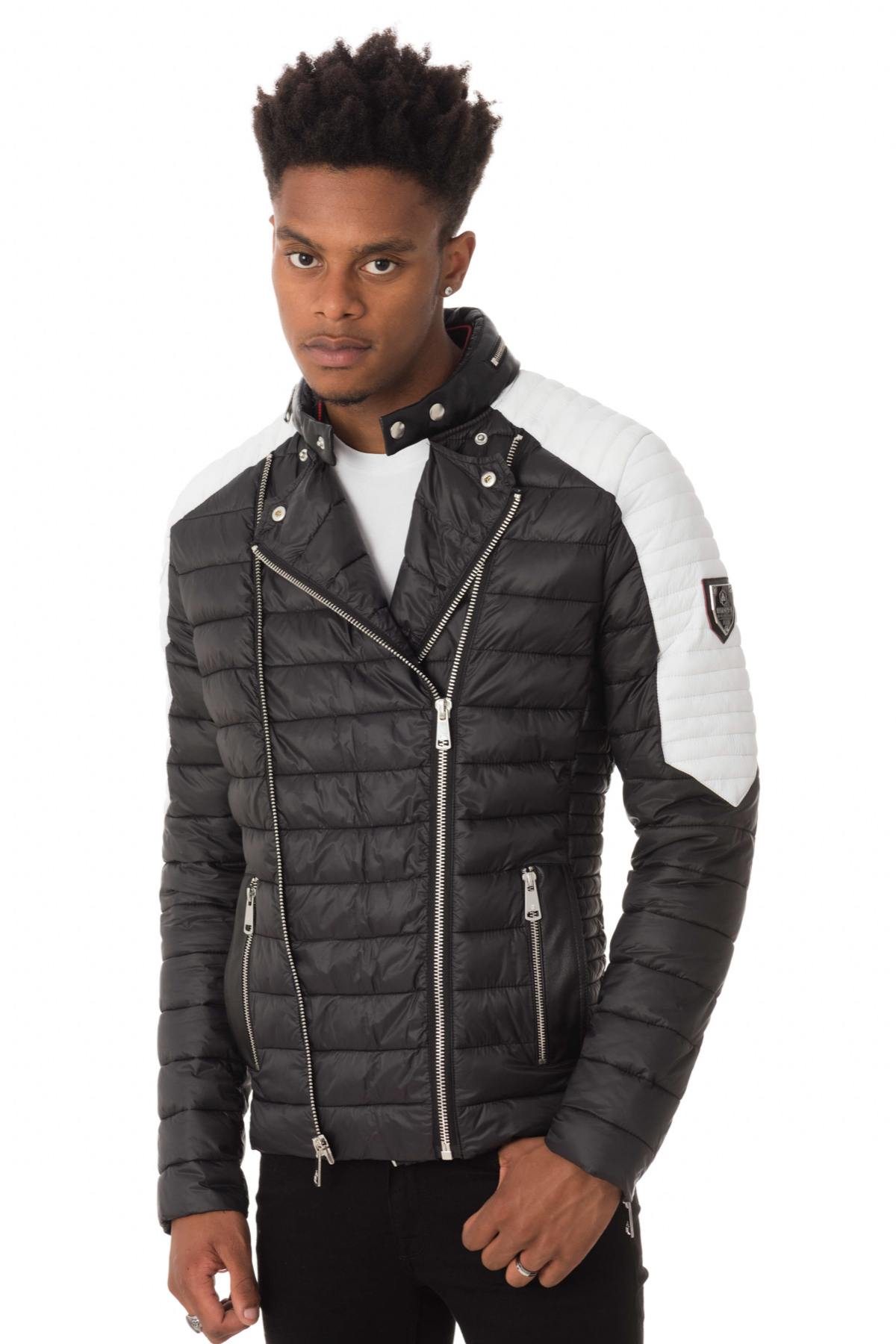 Black and white mid-season jacket - Image n°4