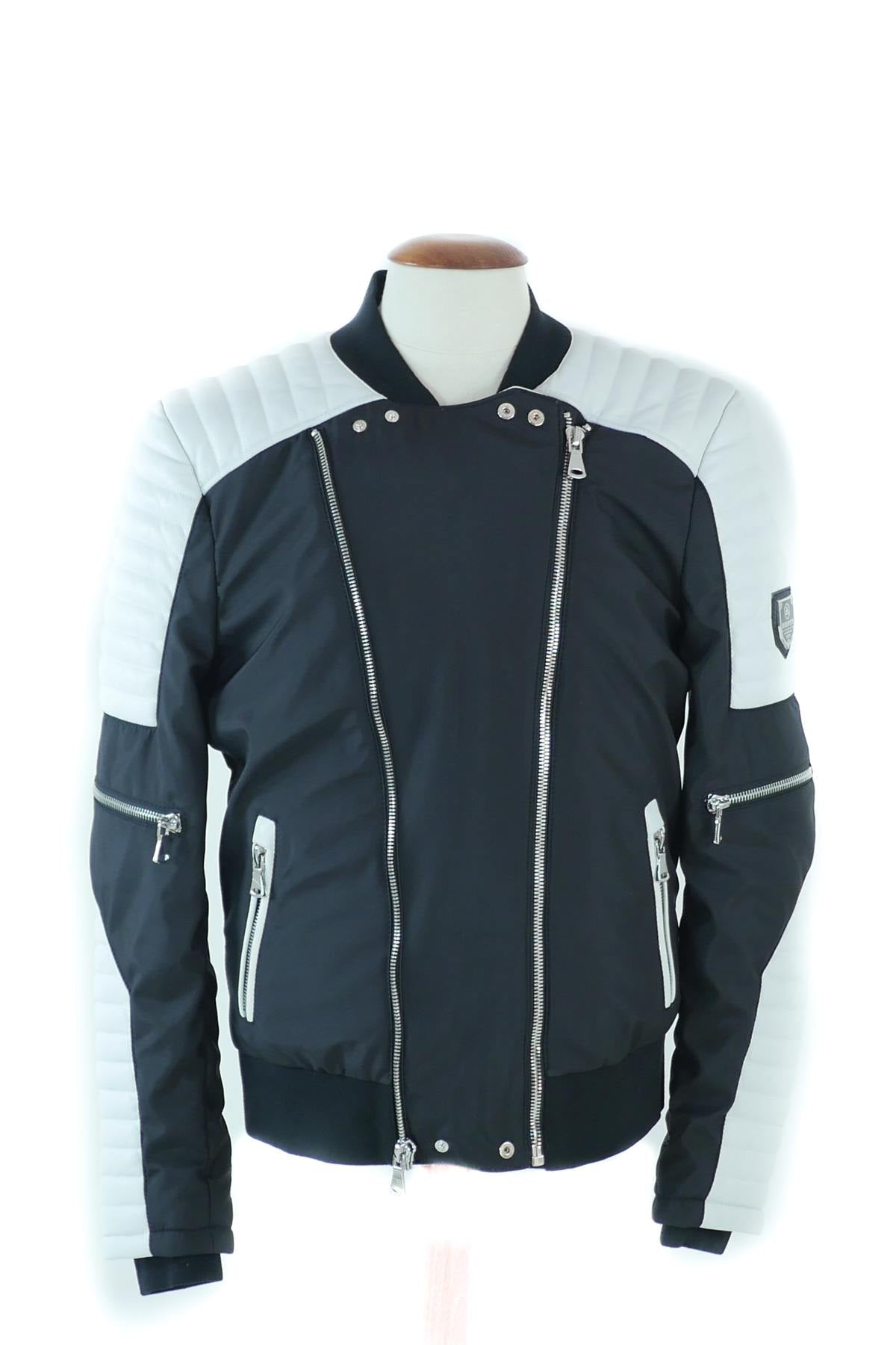 Horspist Black and White Bomber Jacket - Image n°7