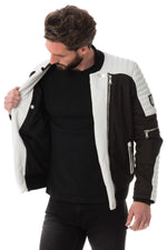 Horspist Black and White Bomber Jacket - Image n°4