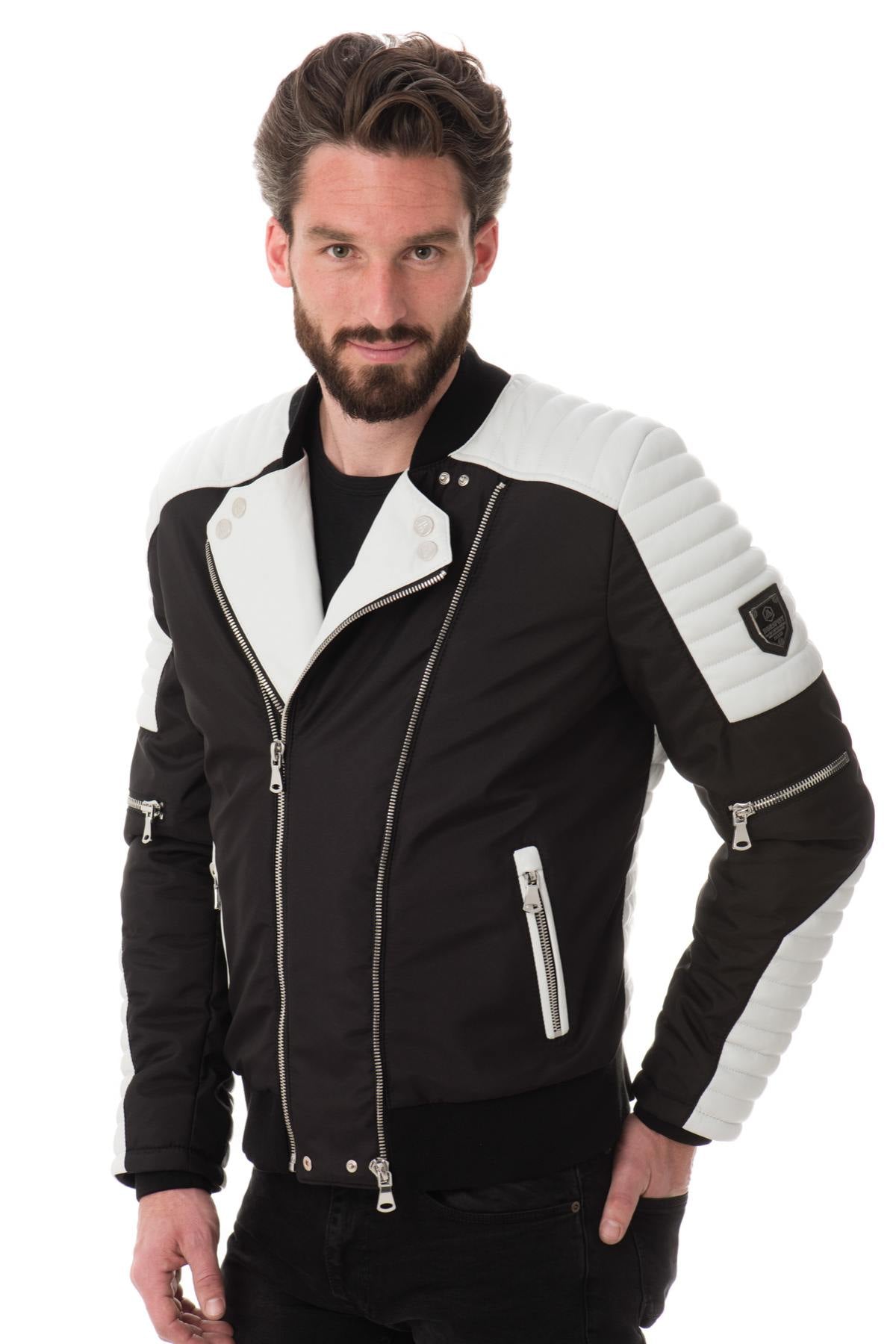 Horspist Black and White Bomber Jacket - Image n°3