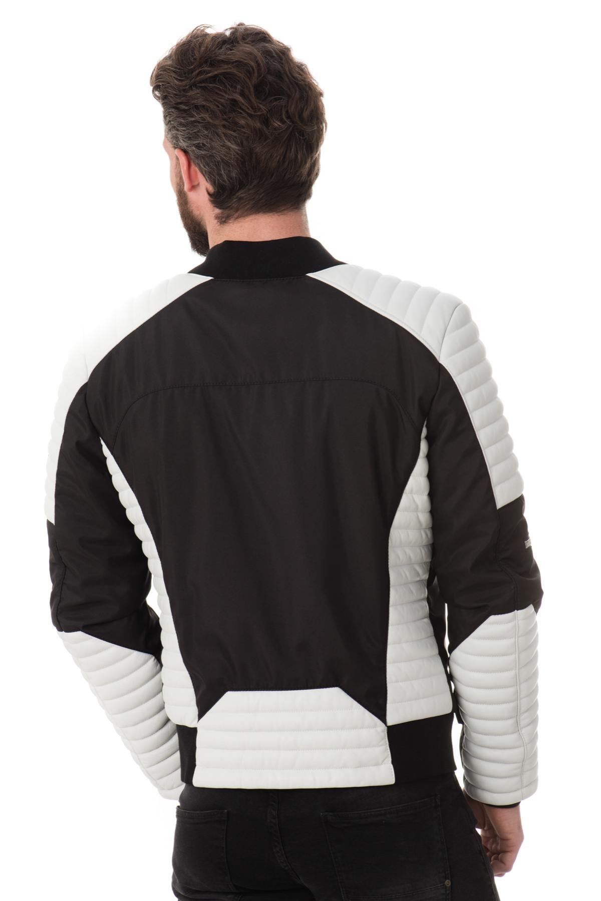 Horspist Black and White Bomber Jacket - Image n°5