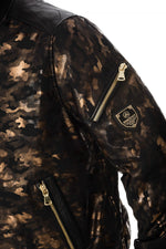 Men's black/gold bomber jacket - Image n°7