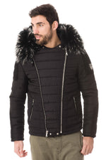 Horspist black nylon and suede down jacket for Men - Image n°4