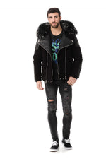 Horspist jacket in silver fur suede - Image n°2