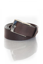 Vanzetti Brown cracked leather belt - Image n°1