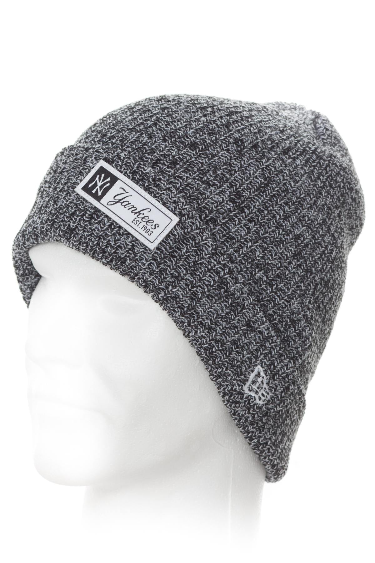 New Era heathered black and white beanie - Image n°1