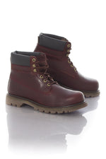 Caterpillar men's burgundy boots - Image n°1