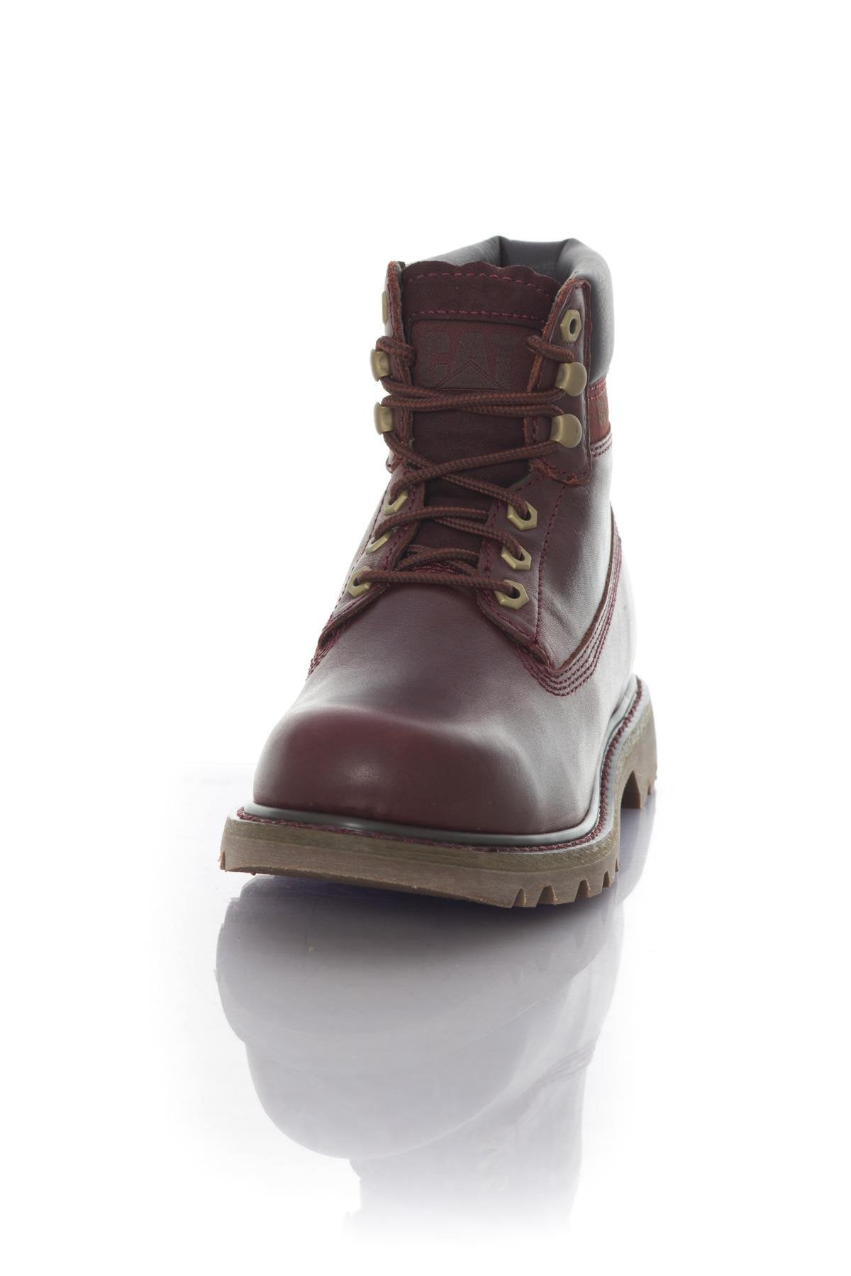 Caterpillar men's burgundy boots - Image n°5