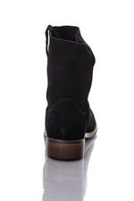  Black suede leather boots - Image n°6