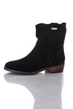  Black suede leather boots - Image n°7