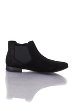Women's black suede leather boots - Image n°2