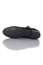 Women's black suede leather boots - Image n°4