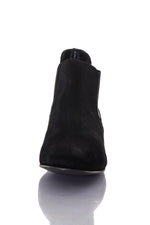 Women's black suede leather boots - Image n°5