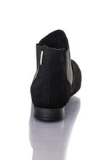 Women's black suede leather boots - Image n°6