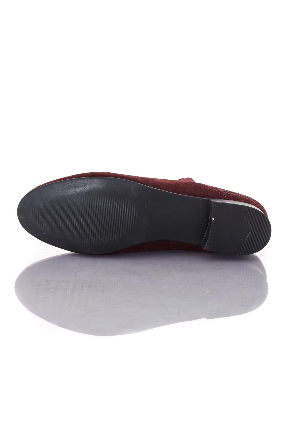 Women's burgundy suede leather boots - Image n°4