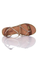  Women's gold and tan sandals - Image n°3