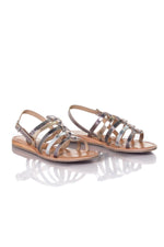 Women's silver gladiator sandals Les Tropéziennes - Image n°1