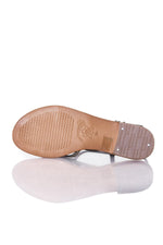  Women's black and gold sandals - Image n°4