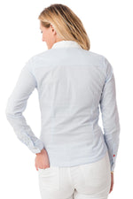 White and blue striped shirt - Image n°3