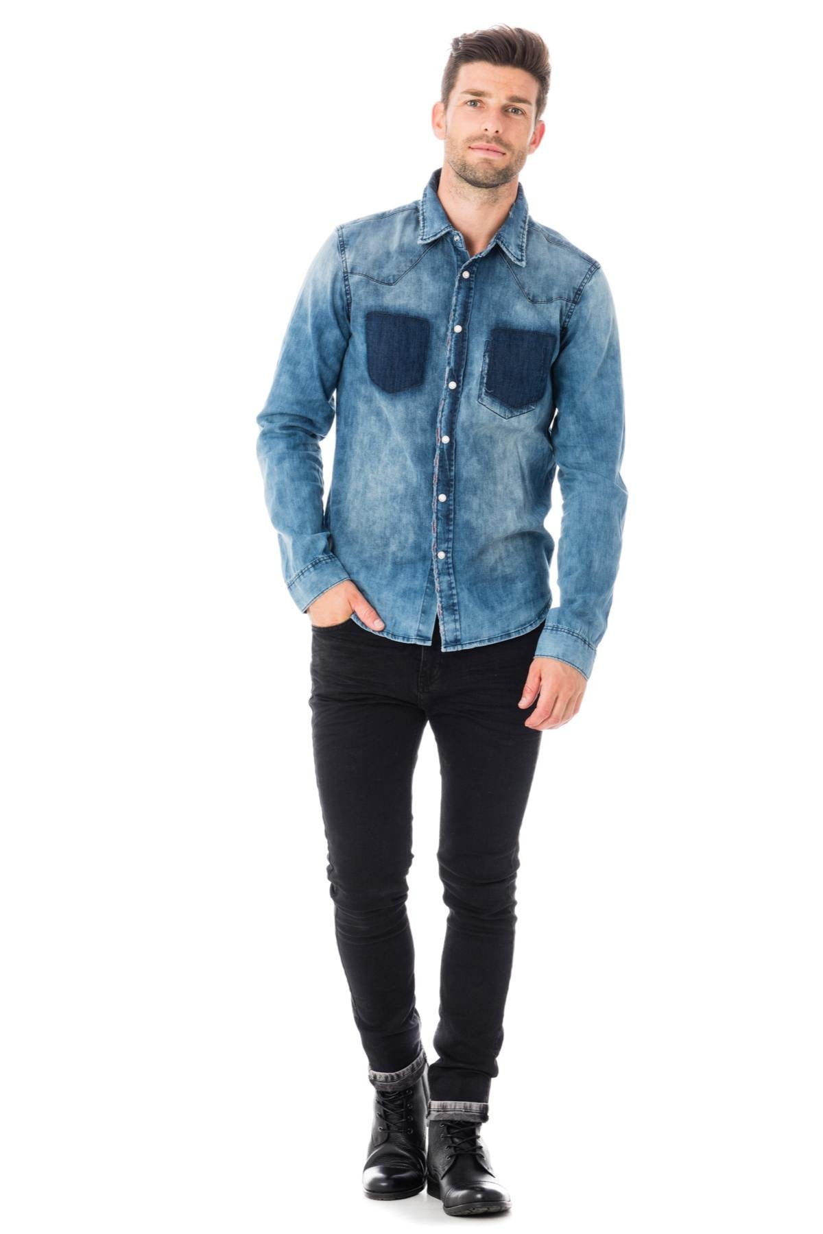 Kaporal men's denim shirt - Image n°2
