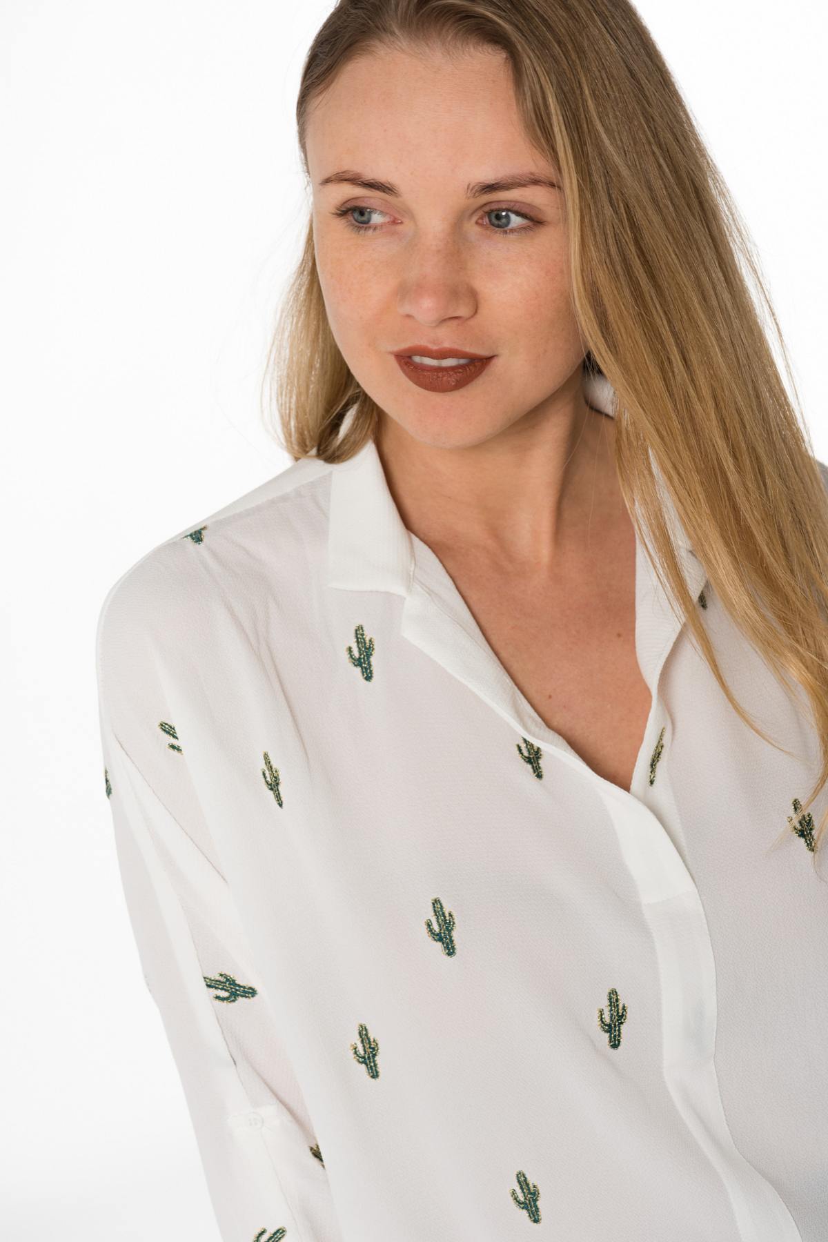 White top with cactus pattern - Image n°6