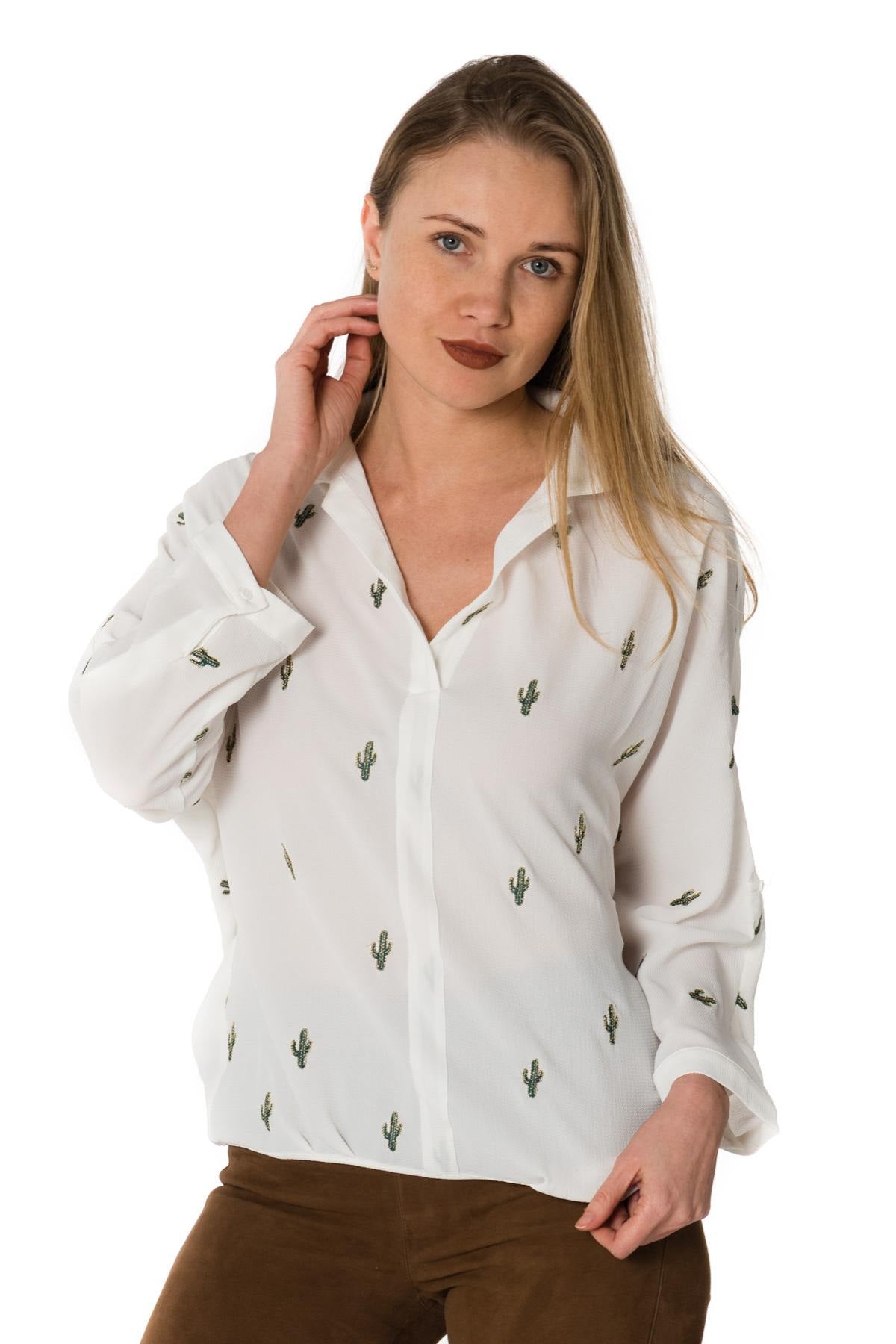 White top with cactus pattern - Image n°5
