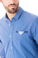 Blue check shirt - Image n°4