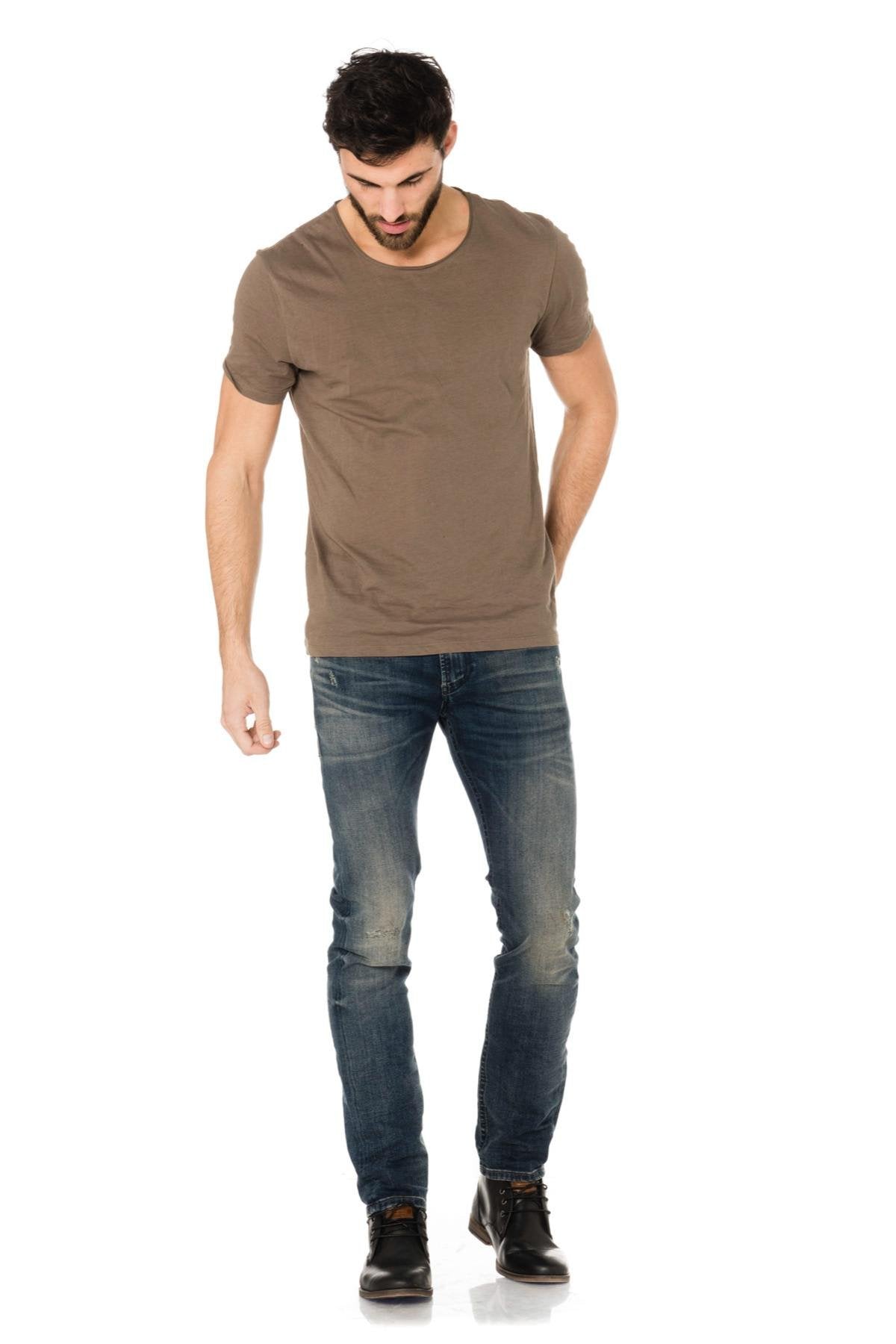 Diesel men's faded blue jeans - Image n°3
