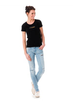 Women's light blue destroyed kaporal jeans - Image n°2